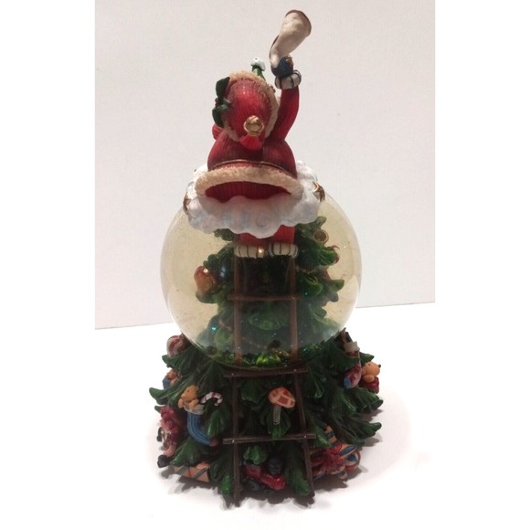 Snow Globe Santa On Ladder Musical Jingle Bells Presents - Picture 7 of 12